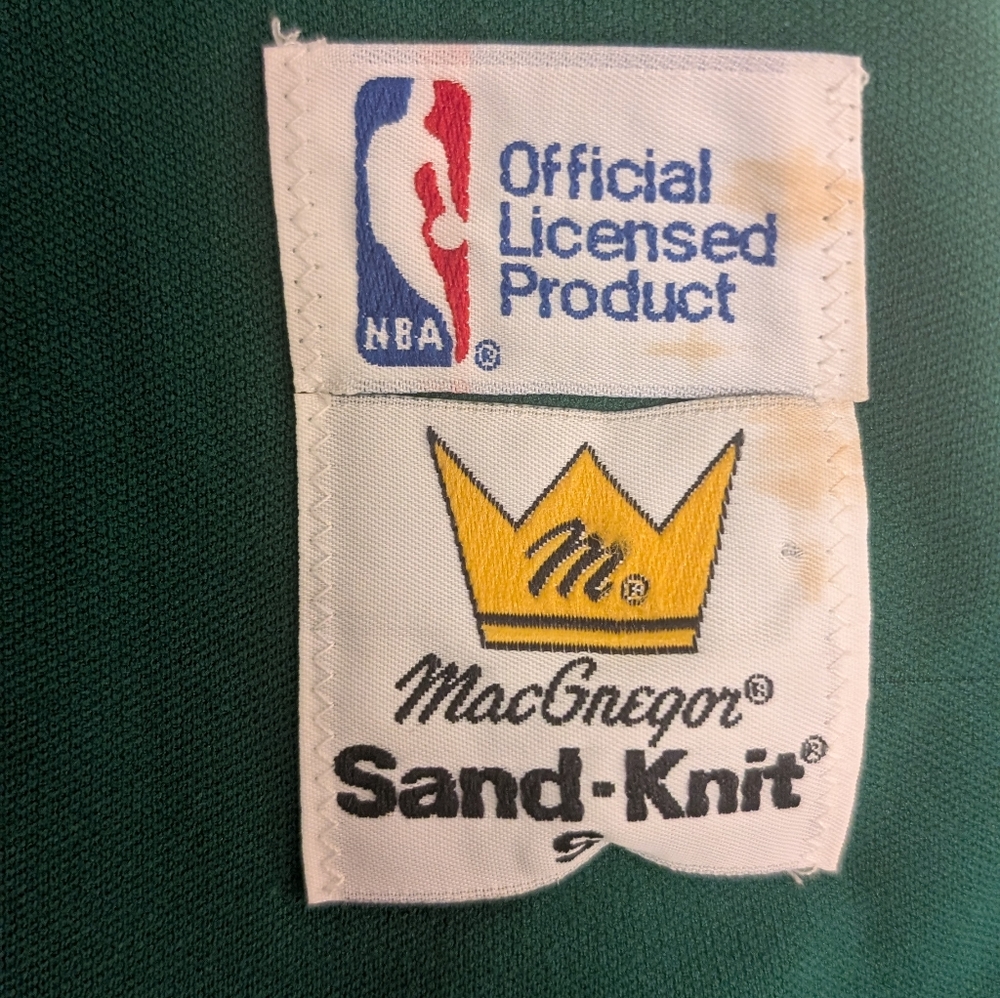 VINTAGE Green Celtics Jersey with Number 32 - Picture 4 of 5